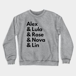 Brooklyn Brujas Character Names Crewneck Sweatshirt